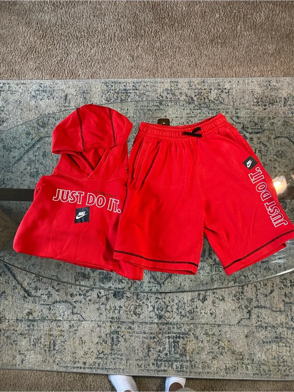Nike Kids Red 'Just Do It.' Pullover Hoodie
